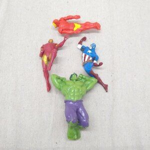 Marvel Characters Captain America Hulk Iron Man & Iron Man on Wheels (McD's)